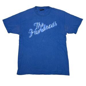 The Hundreds Logo Graphic Spellout Crewneck Tee T-Shirt FLAW Blue Adult Large
